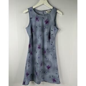 Vtg Lisa Jo Dress Sz 9 10 90s Y2K Blue Purple Fairycore Whimsigoth Feminine